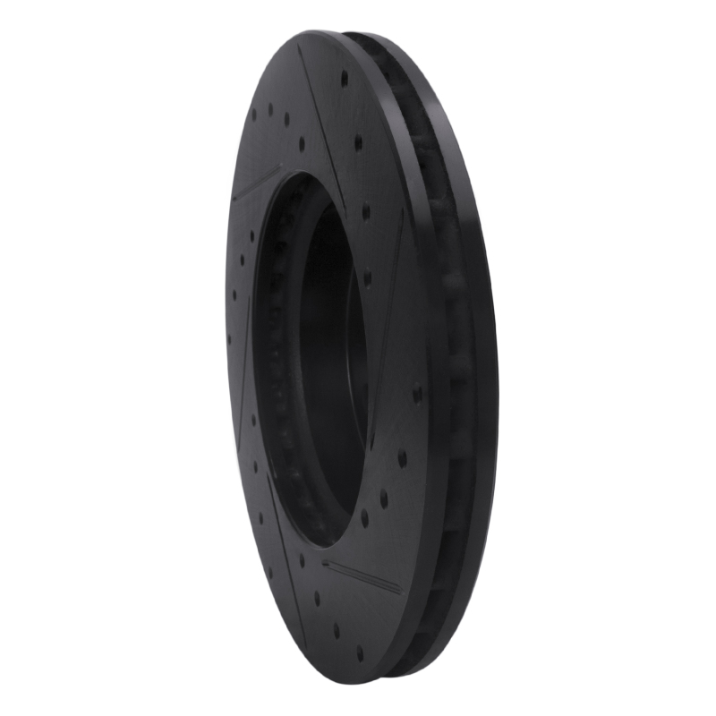 Mercedes-Benz Viano Brake Rotor (1) - Front Left - R1 Concepts - Drilled & Slotted - Black - `16-`23